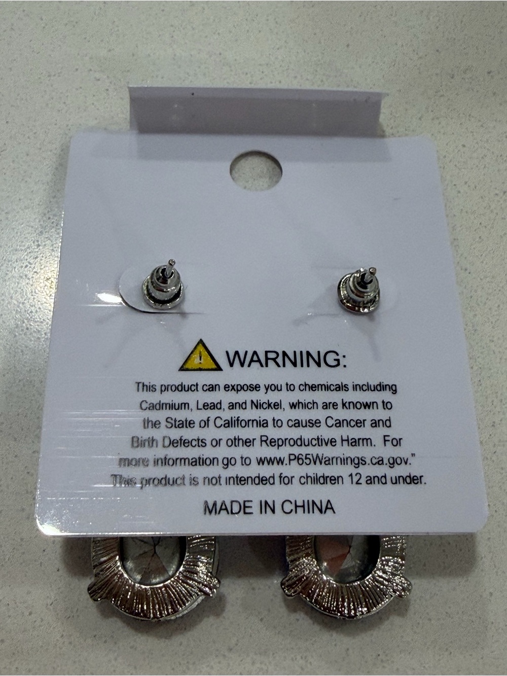 Elegant Purple Teardrop Dangle Earrings - Picture 4 of 4